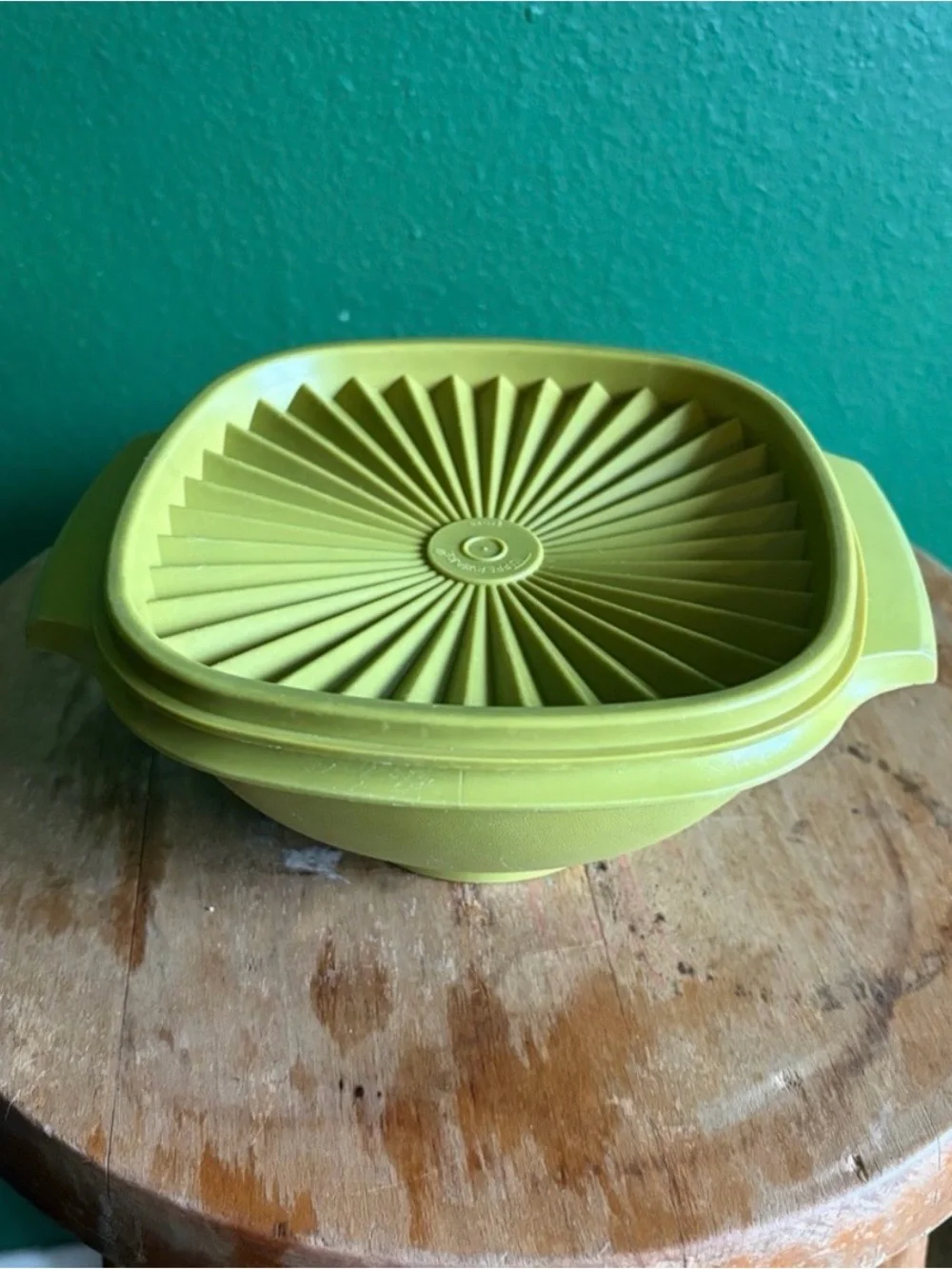 Vintage Tupperware Servalier Bowl 3.5 cup in Lime Green